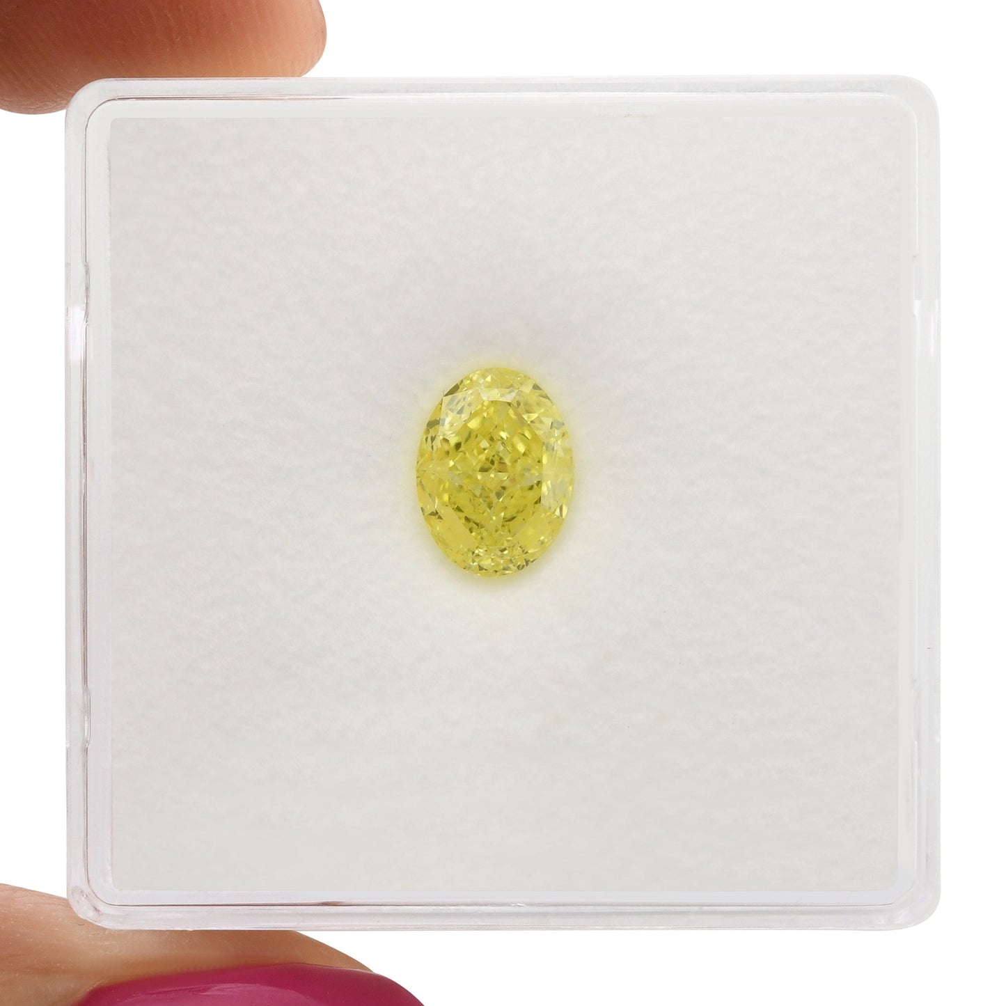 1,01 Karat Fancy Intense Yellow Oval Diamond VVS2 GIA