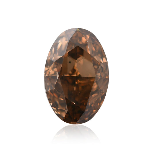 7,02 Karat Fancy Dark Brown Oval Diamond SI2 GIA