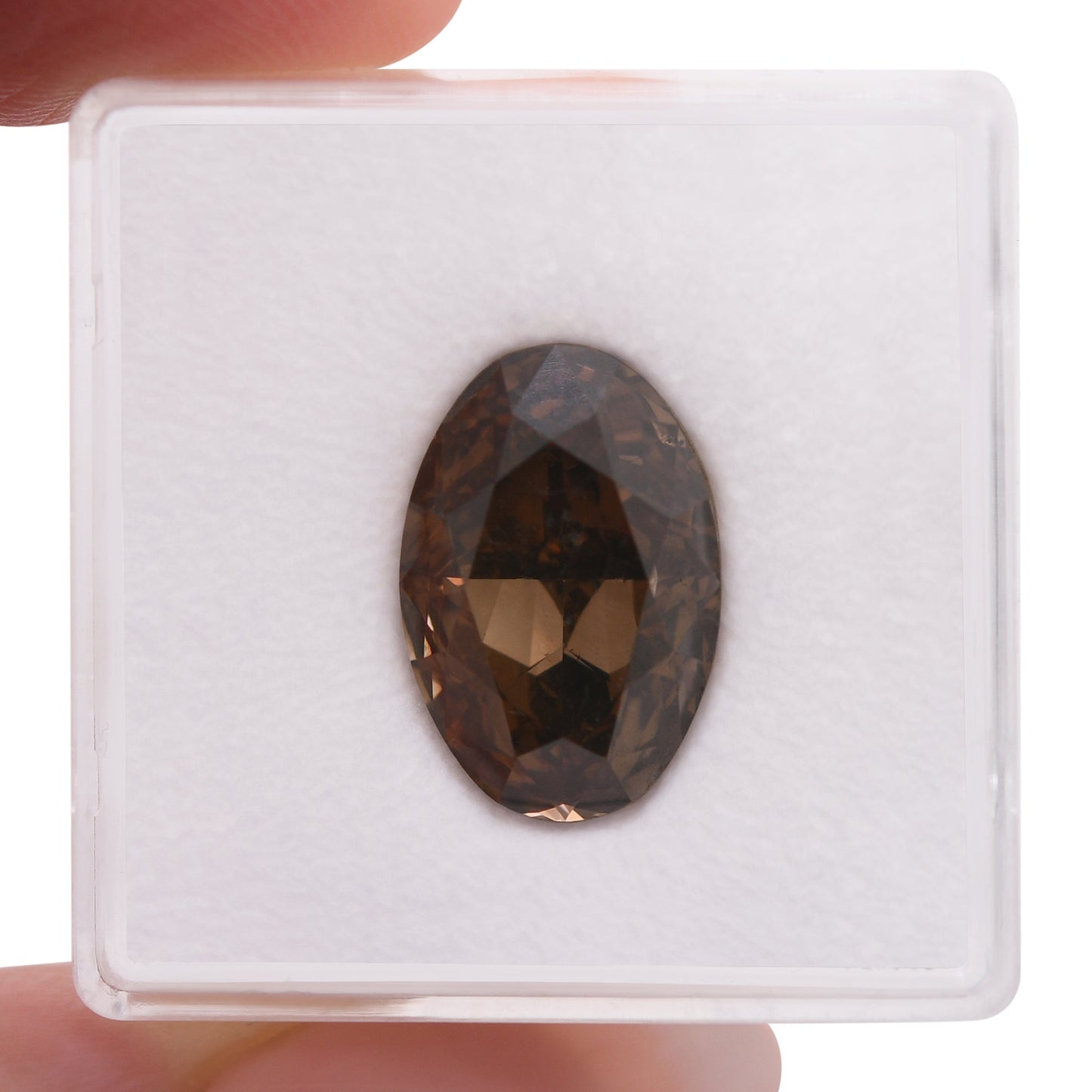 7,02 Karat Fancy Dark Brown Oval Diamond SI2 GIA