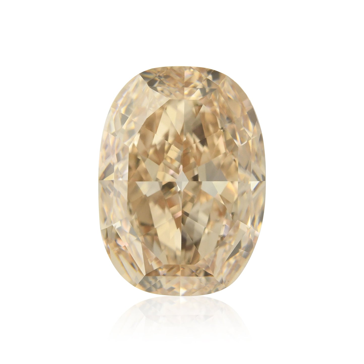 7,02 Karat Fancy Light Yellow Brown Cushion Diamond VVS1 GIA