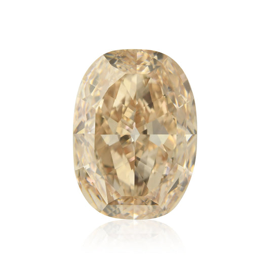 7,02 Karat Fancy Light Yellow Brown Cushion Diamond VVS1 GIA