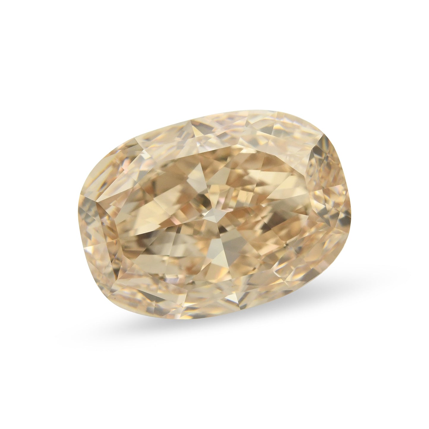 7,02 Karat Fancy Light Yellow Brown Cushion Diamond VVS1 GIA