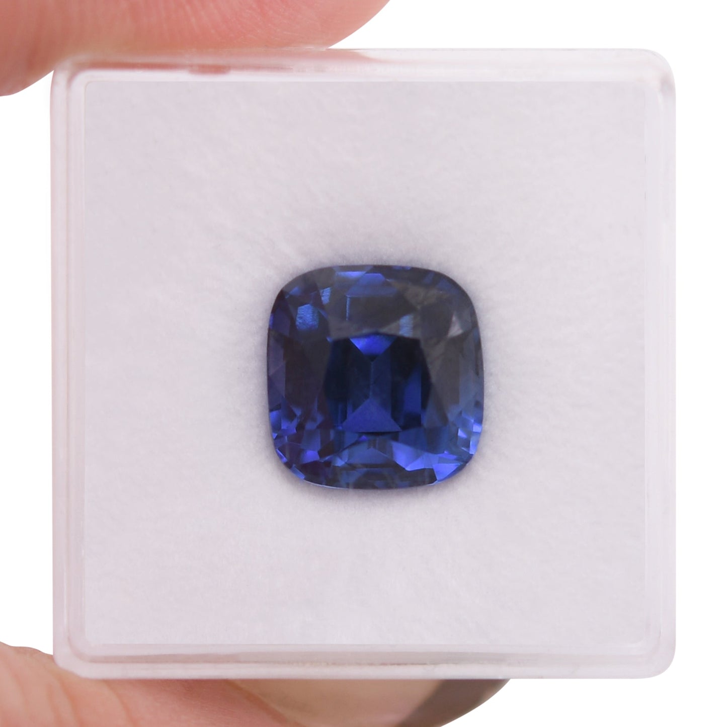 7,69 Karat blauer MADAGASCAR Kissen-Saphir AGL