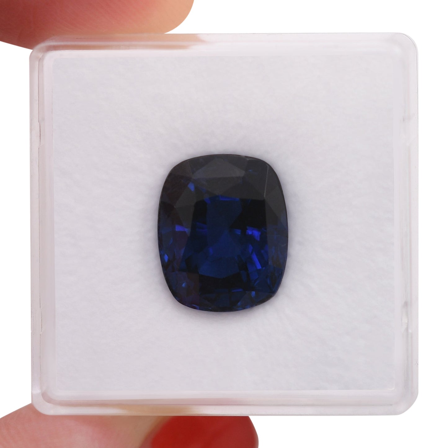 7,90 Karat blauer kissenförmiger MADAGASKAR-Saphir, GIA- und GUBELIN-zertifiziert