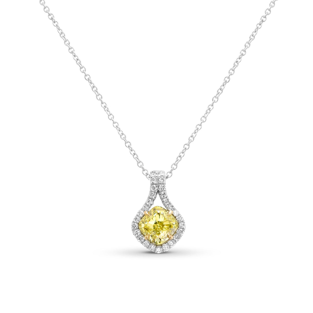 Tropfenförmige Halskette | 18 Karat Gold | GIA-zertifiziert | Ref. 709719