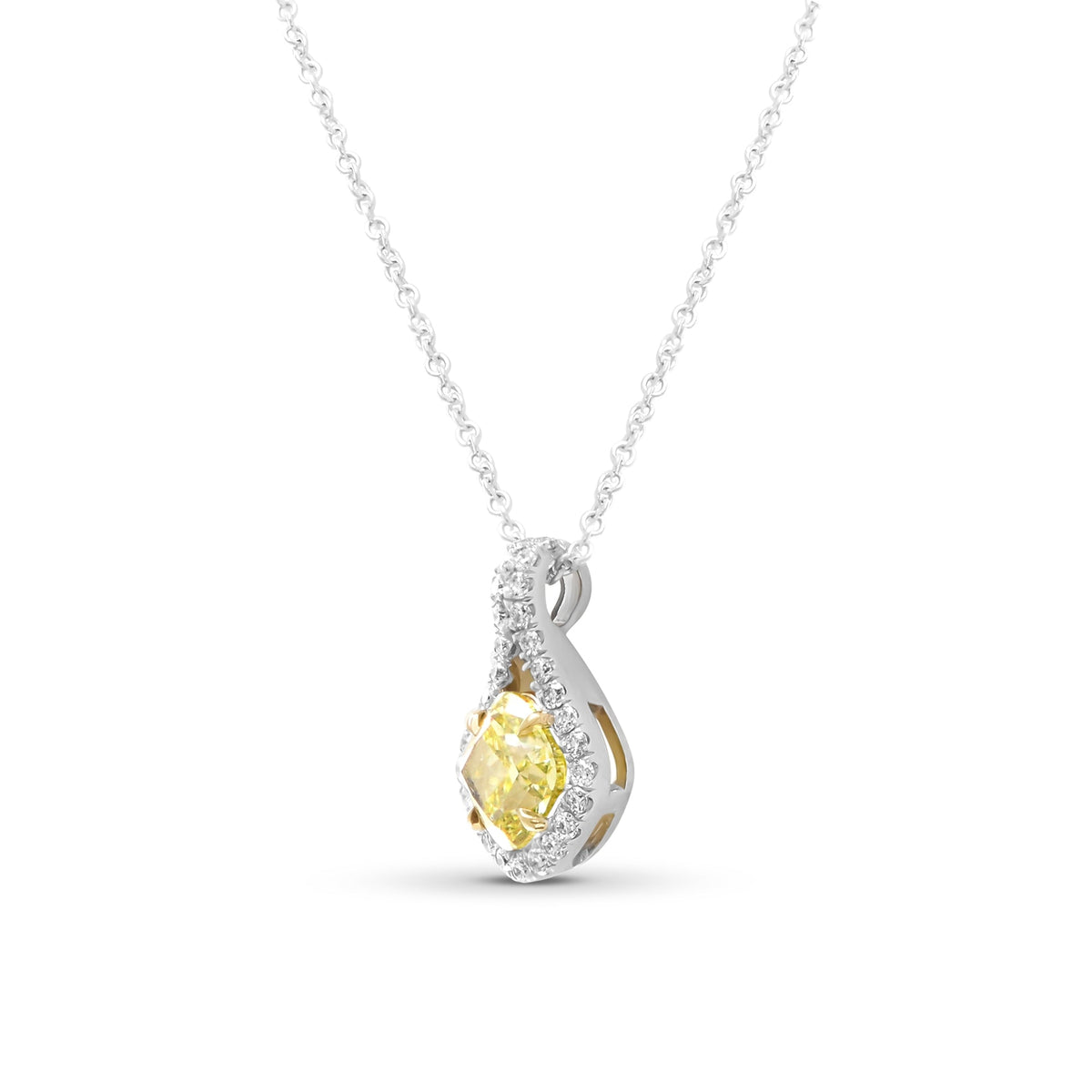 Tropfenförmige Halskette | 18 Karat Gold | GIA-zertifiziert | Ref. 709719