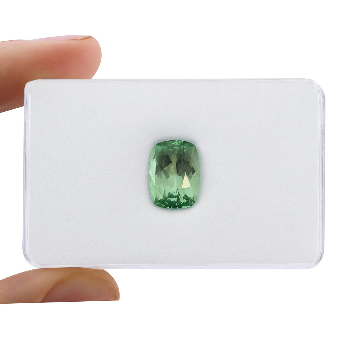 Cushion Gemstone | 6.51 ct | Green | GWLAB | Ref 724251