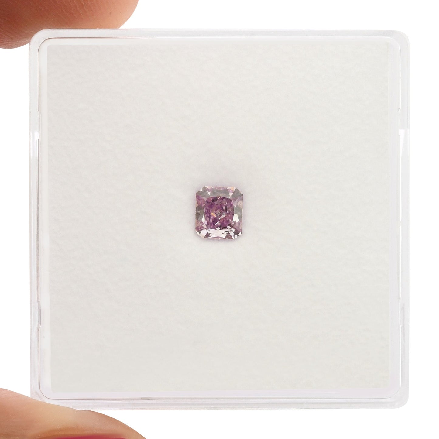 0,27 Karat Fancy Intense Pink Purple Radiant SI2 GIA