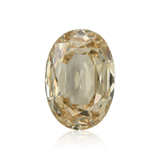 8,14 Karat Fancy Light Yellow Brown Oval Diamond VVS1 GIA