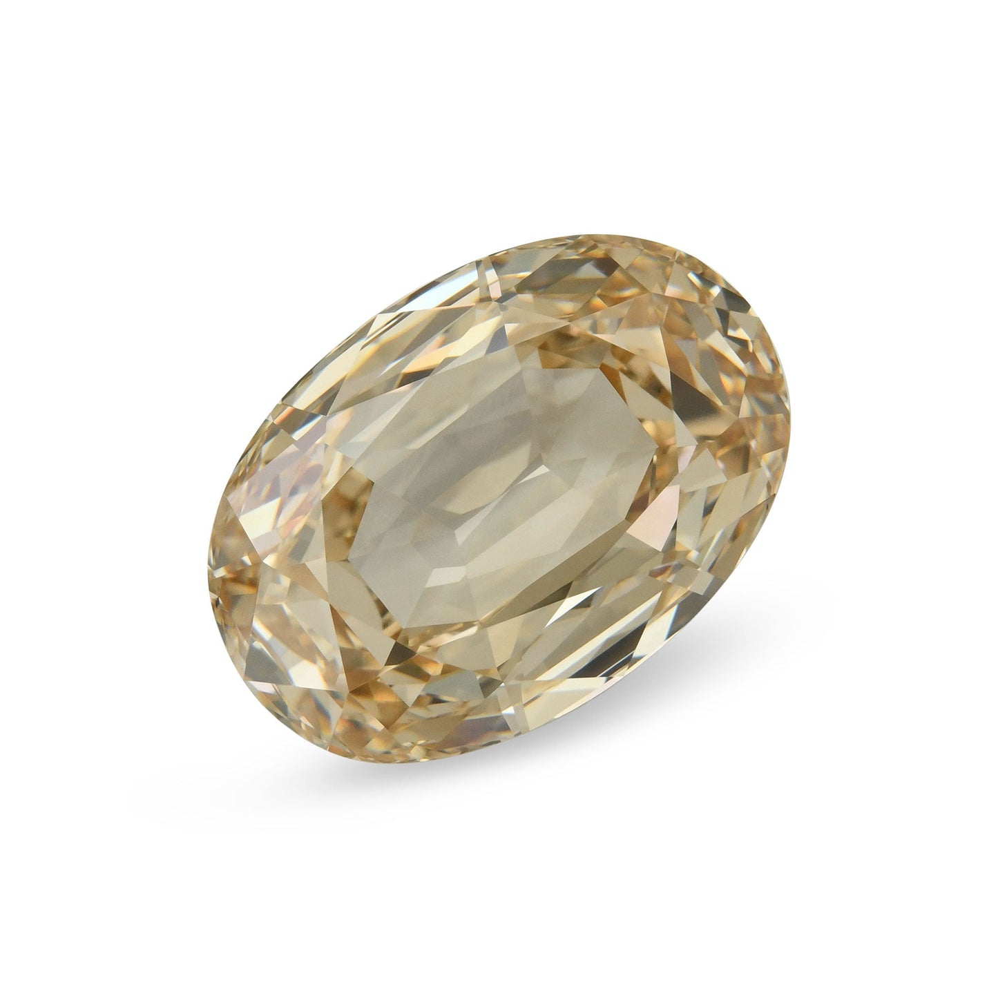 8,14 Karat Fancy Light Yellow Brown Oval Diamond VVS1 GIA