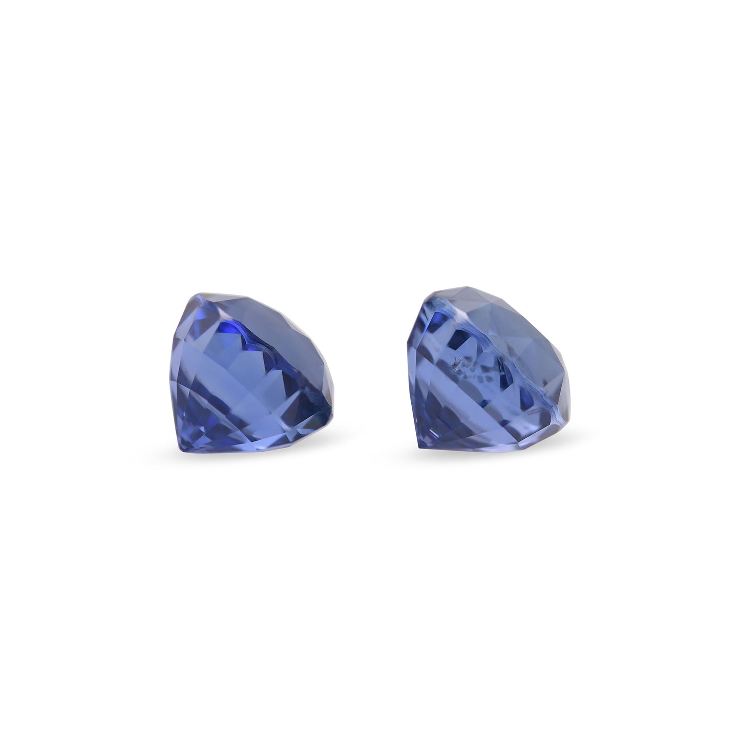 8.24 Carat Blue SRI LANKAN Round Sapphires CD Pair