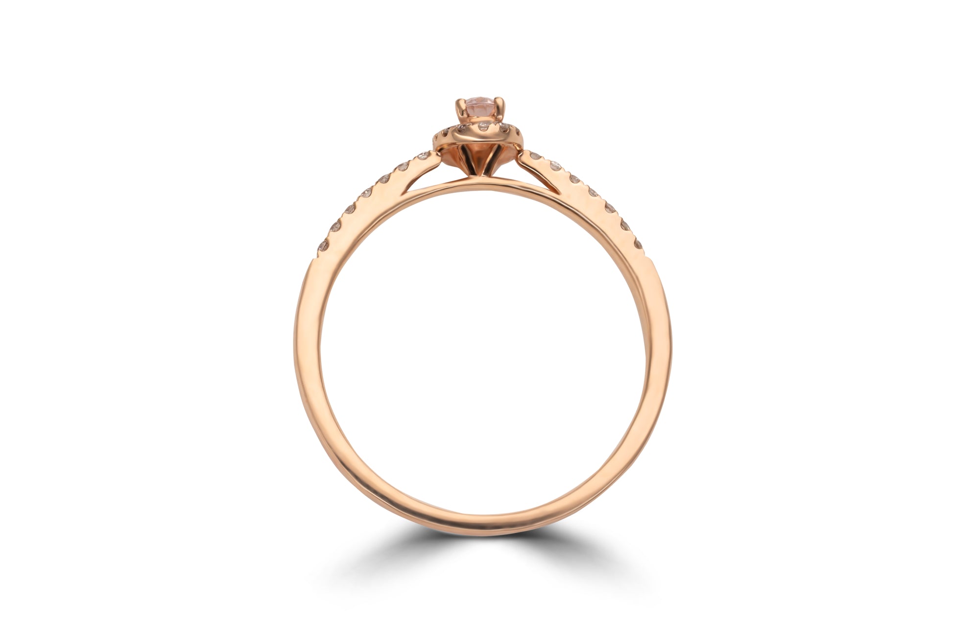 Verlobungsring Rosélia mit Morganit und Brillanten – romantisches Design in München & Augsburg erhältlich