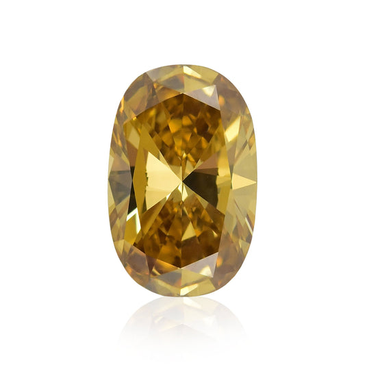 1,50 Karat Fancy Deep Brown Yellow Cushion Diamond VS1 GIA