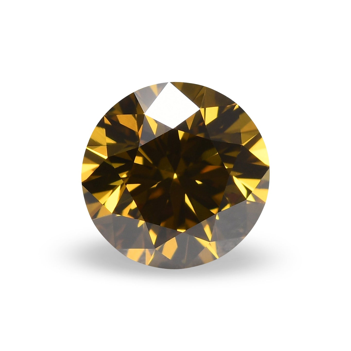 0,72 Karat Fancy Deep Brownish Greenish Yellow Round Brilliant SI1 GIA