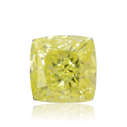 0,46 Karat Fancy Light Yellow Cushion Diamond VS1 GIA