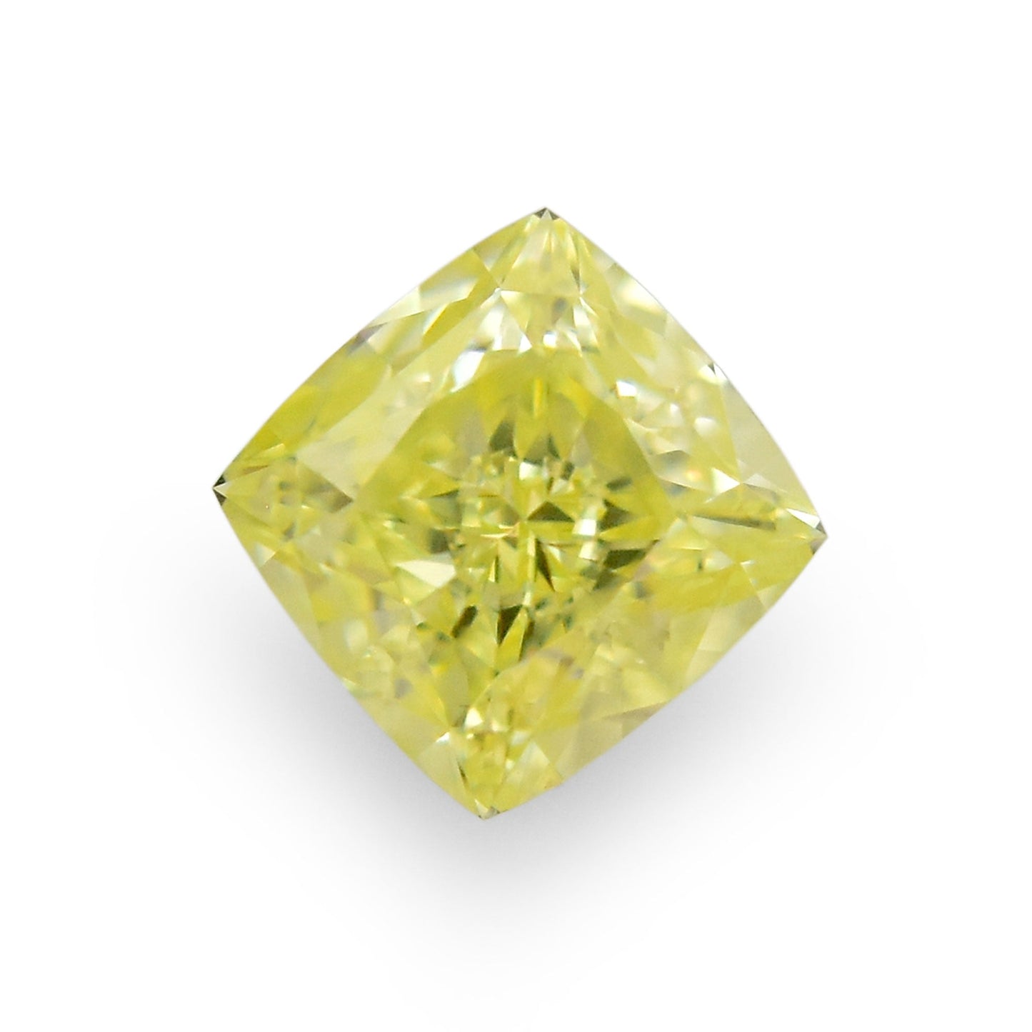 0,46 Karat Fancy Light Yellow Cushion Diamond VS1 GIA