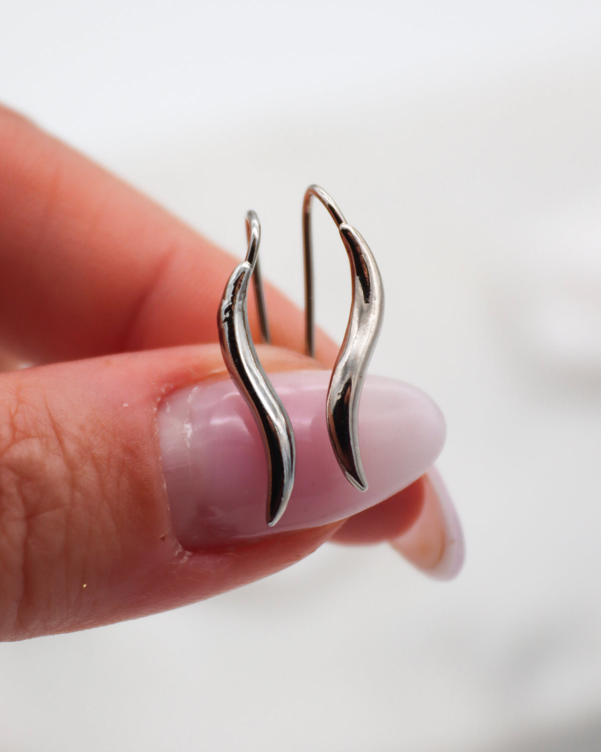 Marina – Ear Cuffs aus 925 Silber in Wellenform