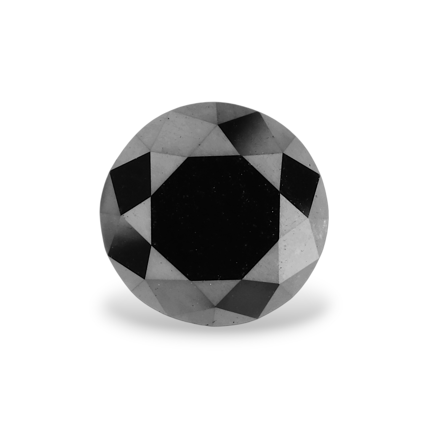 2,28 Karat Natürlicher Schwarzer Runder Diamant GIA