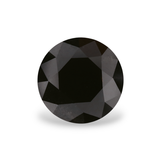 1,90 Karat Natürlicher Schwarzer Runder Diamant GIA