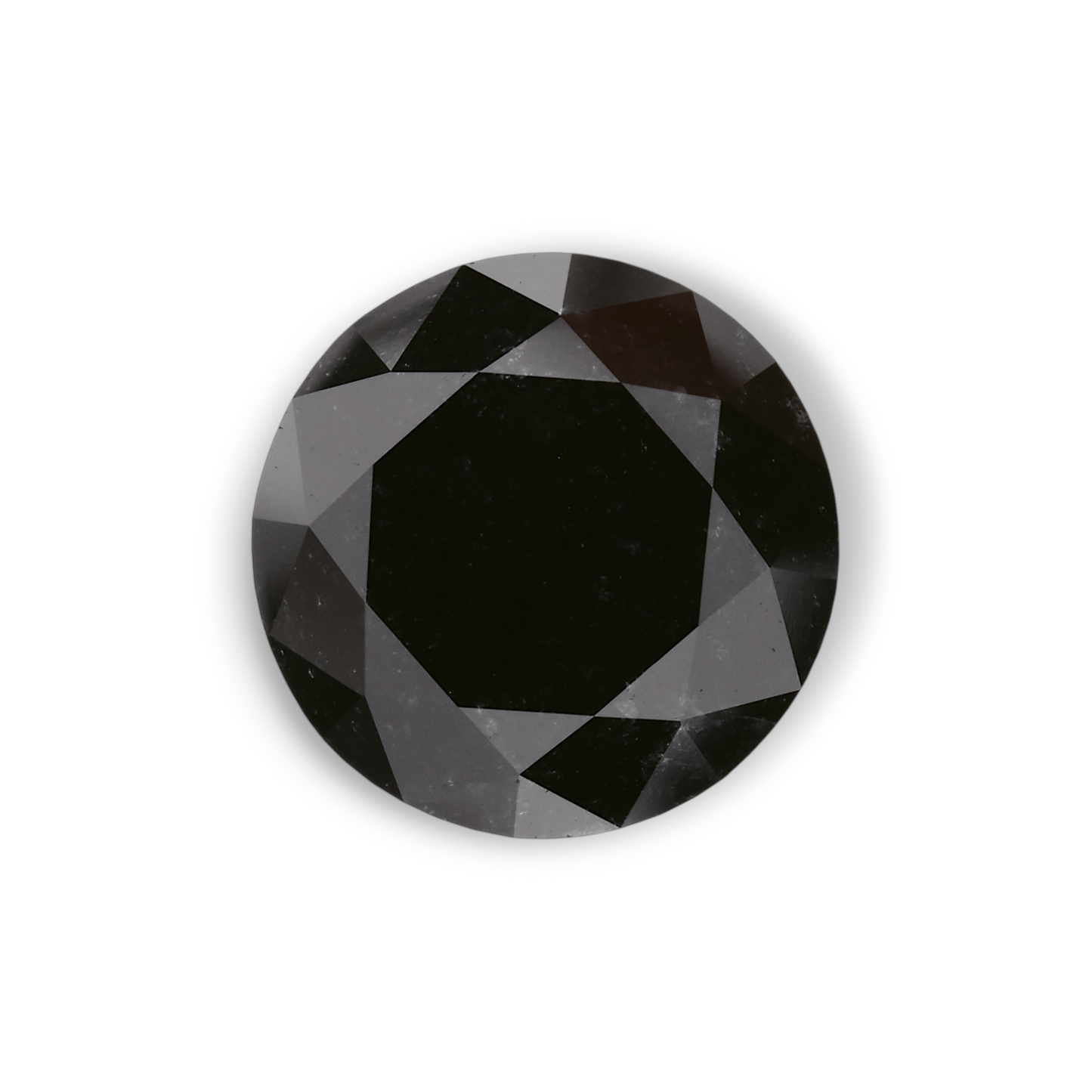 3,83 Karat Natürlicher Schwarzer Runder Diamant GIA