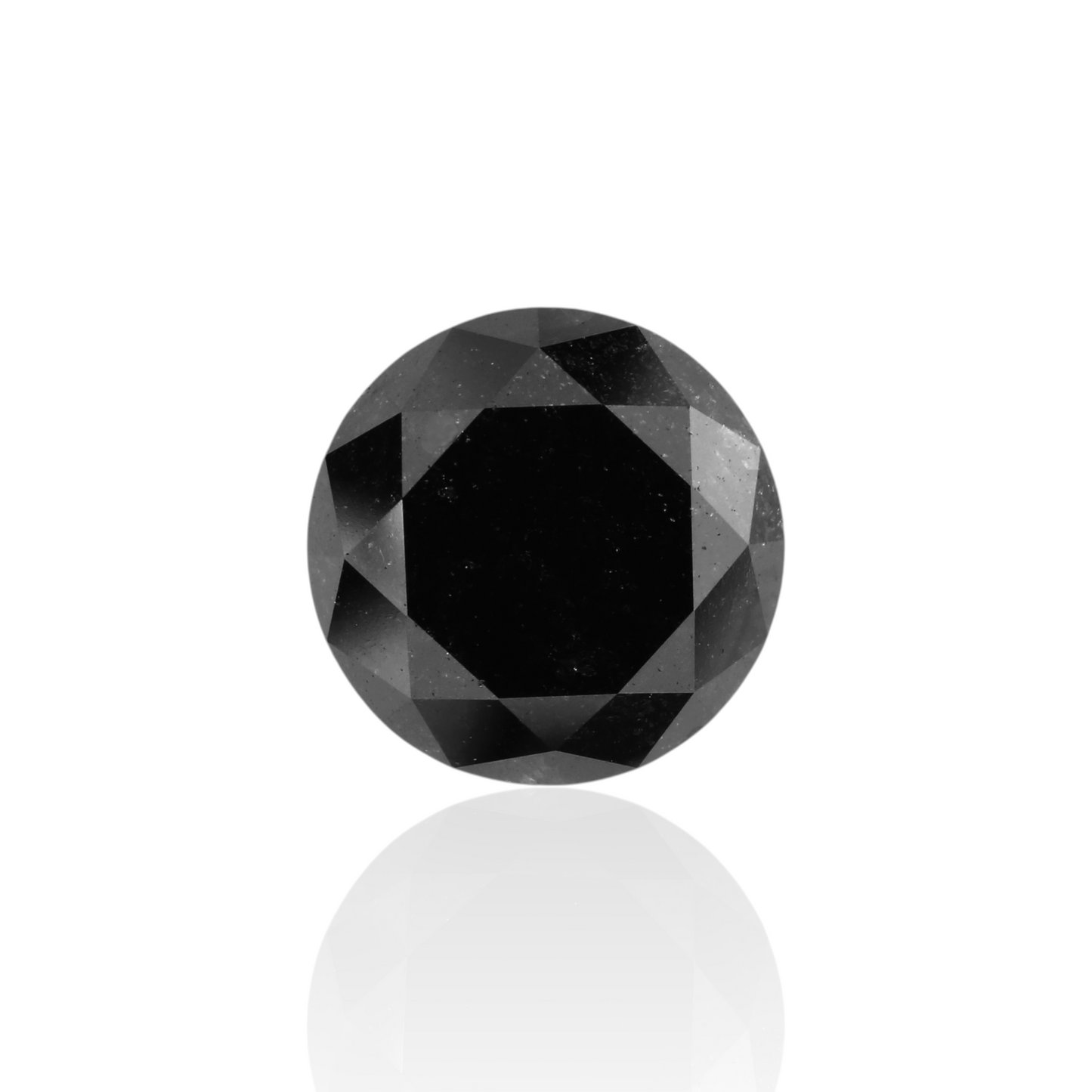 4,08 Karat Natürlicher Schwarzer Runder Diamant GIA