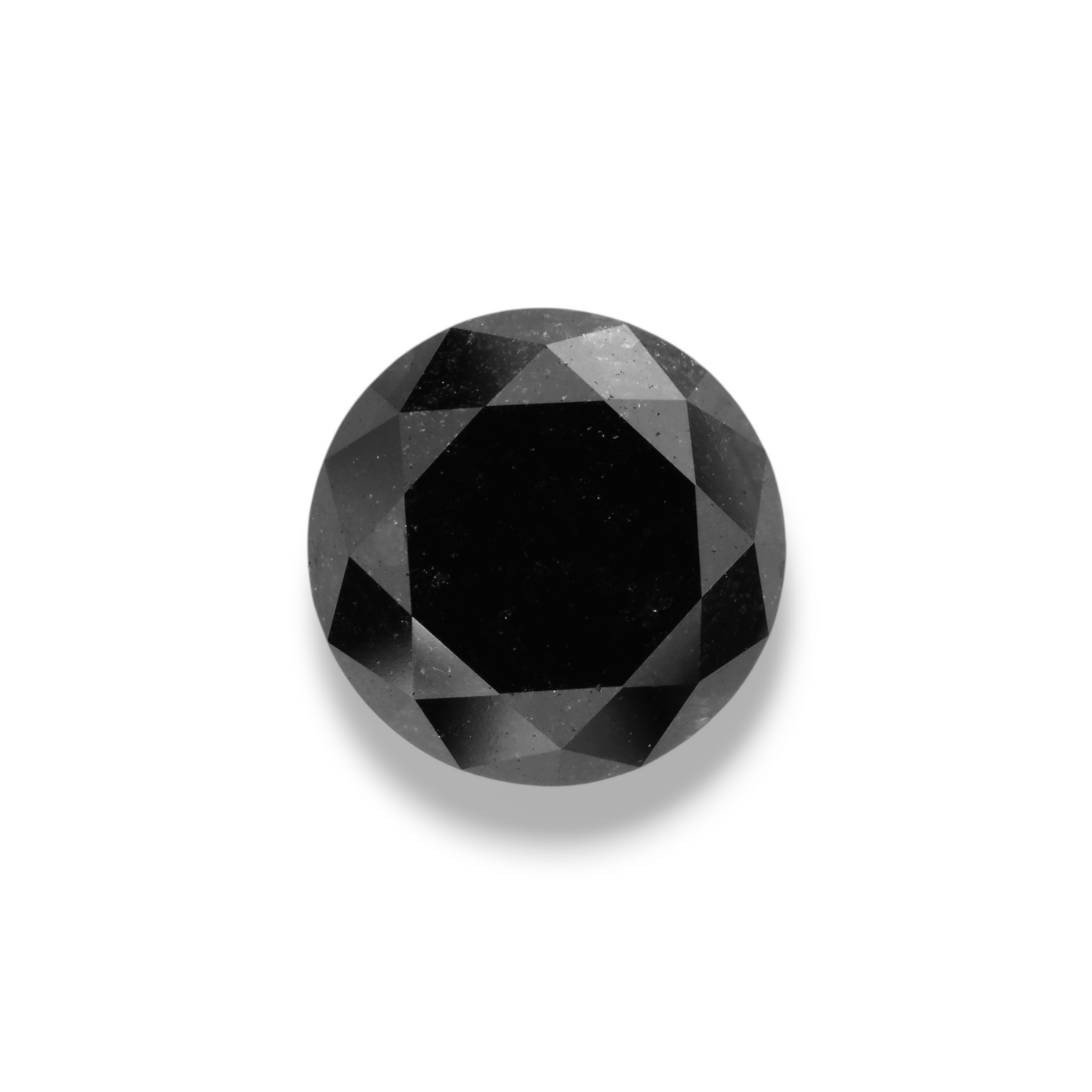 4,08 Karat Natürlicher Schwarzer Runder Diamant GIA