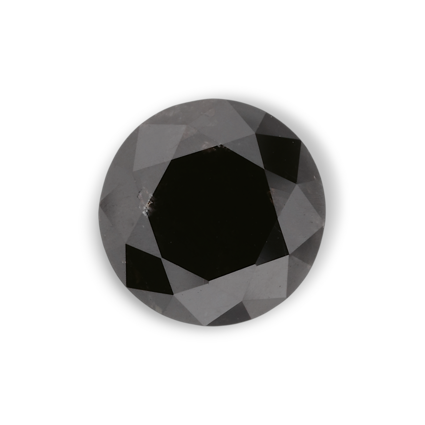 2,28 Karat Natürlicher Schwarzer Runder Diamant GIA
