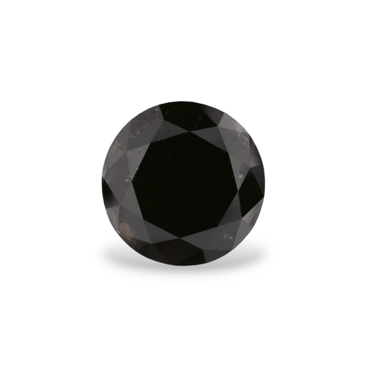 4,28 Karat natürlicher schwarzer runder Diamant (GIA)