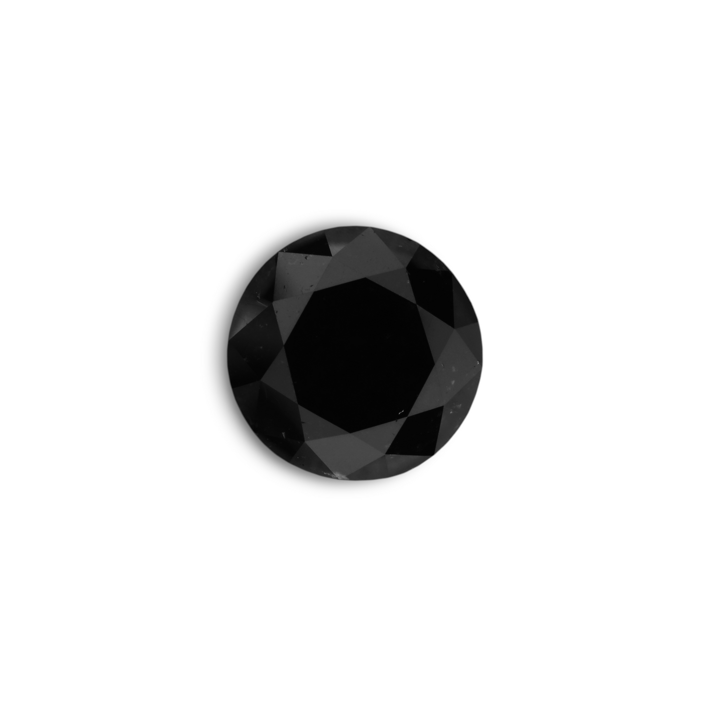 3,22 Karat Natürlicher Schwarzer Runder Diamant GIA