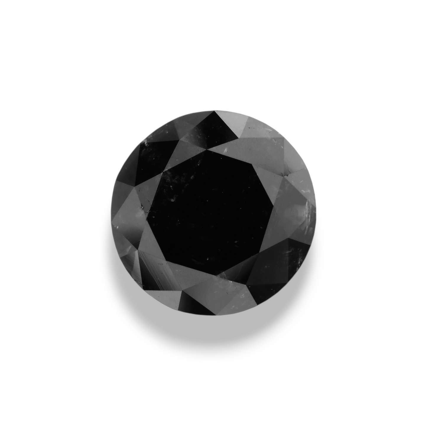 4,11 Karat Natürlicher Schwarzer Runder Diamant GIA