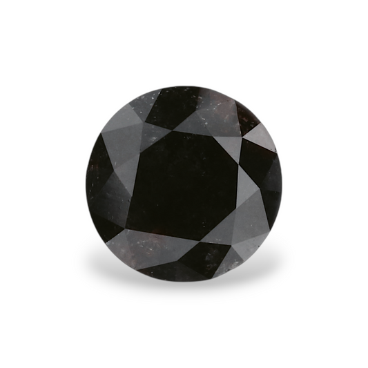 1,41 Karat Natürlicher Schwarzer Runder Diamant GIA