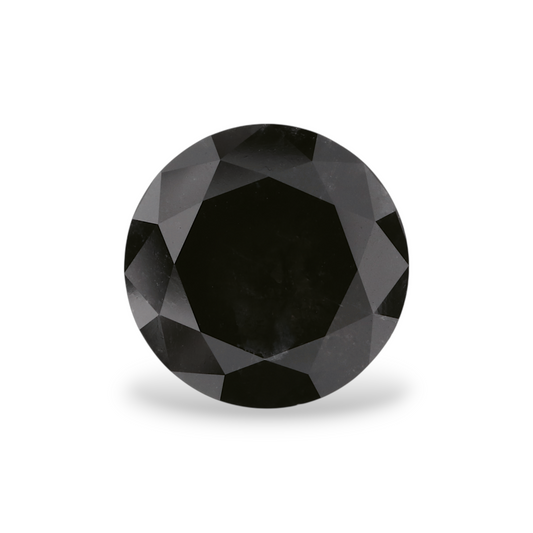 3,63 Karat Natürlicher Schwarzer Runder Diamant GIA