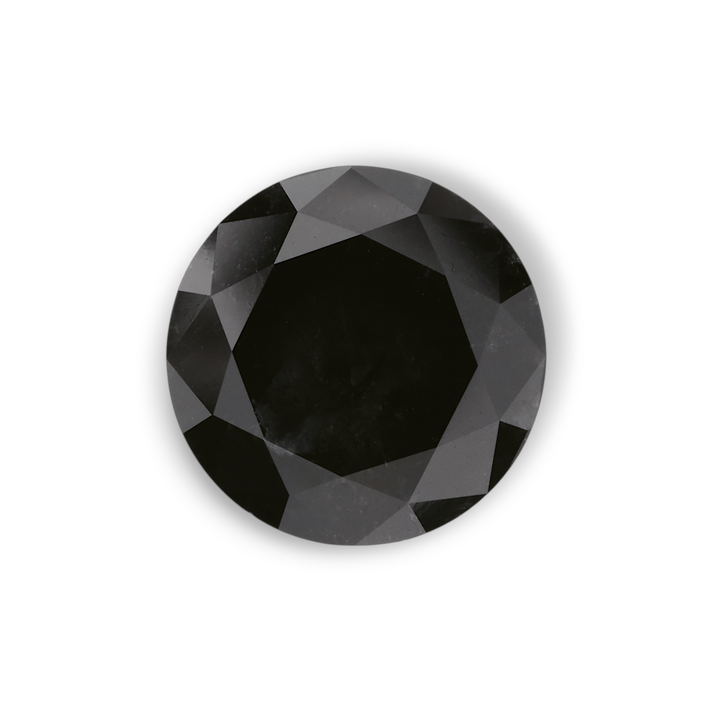 3,63 Karat Natürlicher Schwarzer Runder Diamant GIA