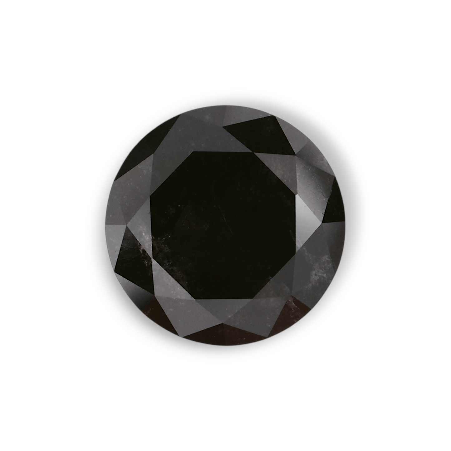 2,46 Karat Natürlicher Schwarzer Runder Diamant GIA