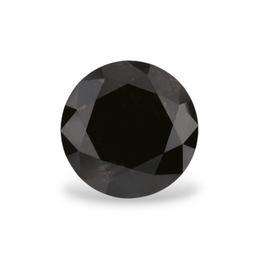 0,87 Karat Natürlicher Schwarzer Runder Diamant GIA