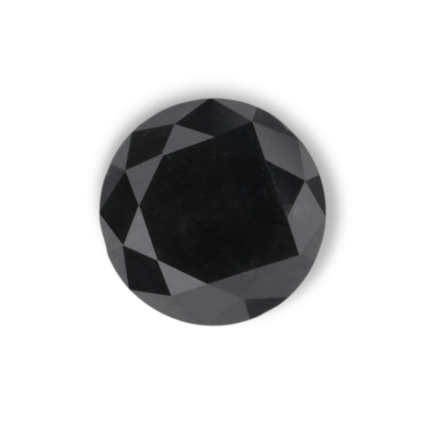 0,81 Karat Natürlicher Schwarzer Runder Diamant GIA