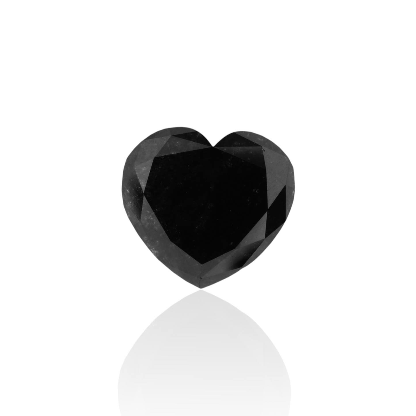 3.11 Carat Natural Black Heart Diamond GIA