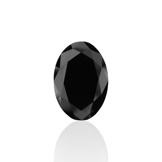 5,60 Karat natürlicher schwarzer ovaler Diamant, GIA-zertifiziert