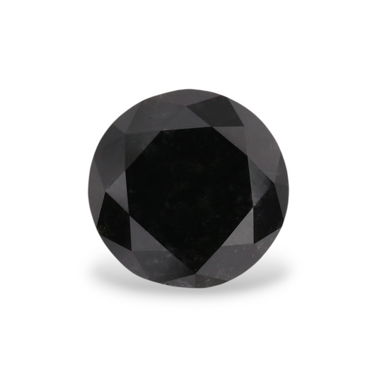 1,09 Karat Natürlicher Schwarzer Runder Diamant GIA