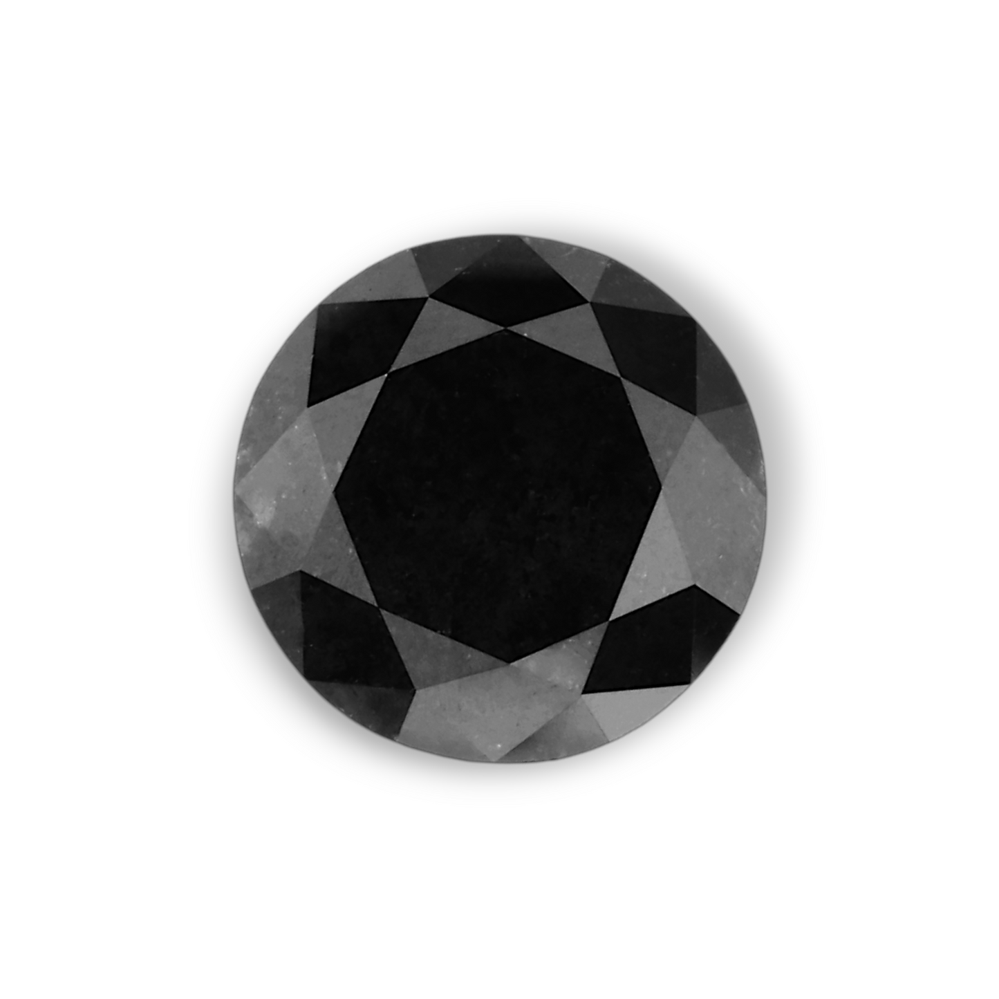 1,46 Karat natürlicher schwarzer runder Diamant (GIA)