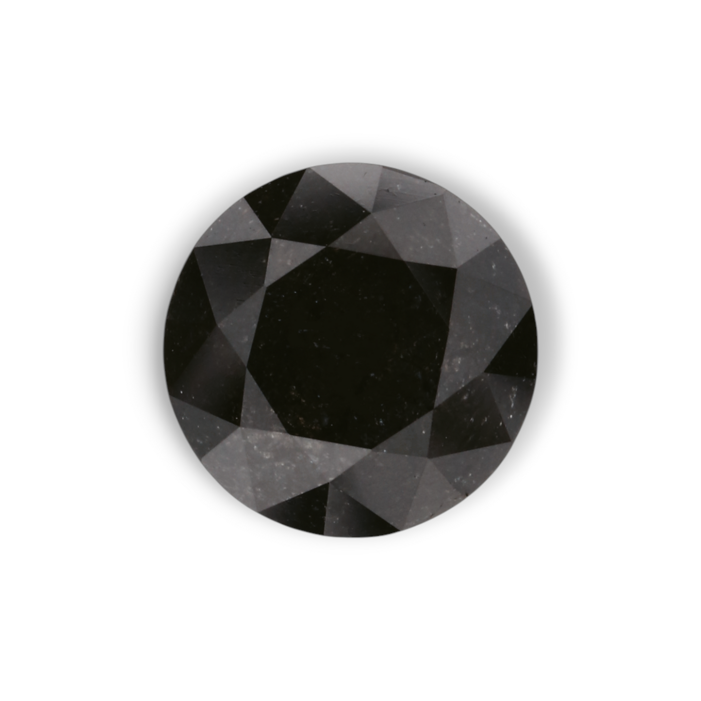 1,73 Karat Natürlicher Schwarzer Runder Diamant GIA