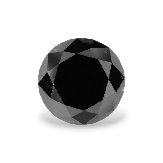 2,45 Karat natürlicher schwarzer runder Diamant (GIA)