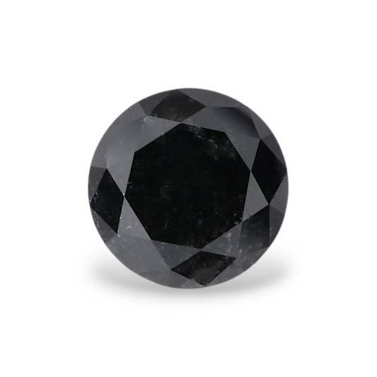 1,01 Karat Natürlicher Schwarzer Runder Diamant GIA