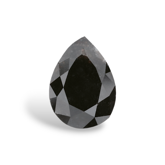 1,23 Karat natürlicher schwarzer Birnendiamant (GIA-geprüft)