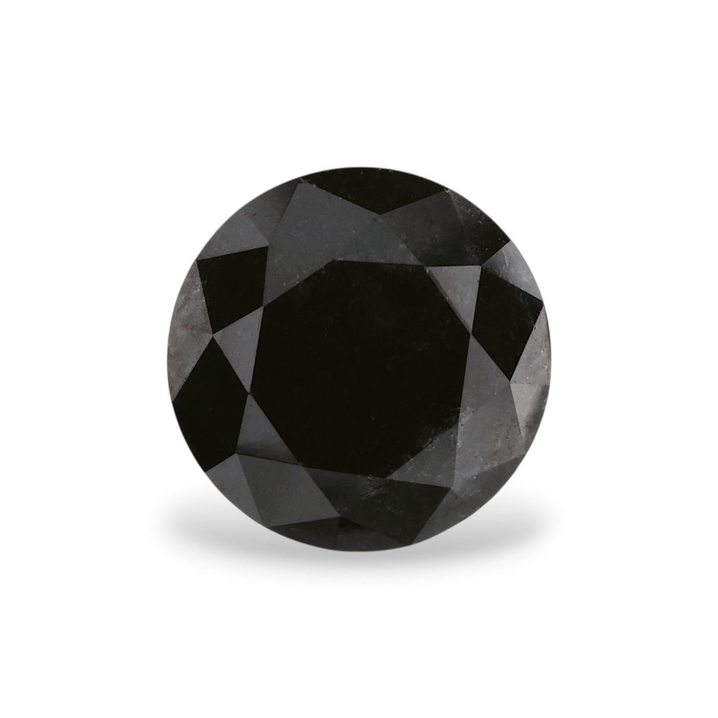 3,59 Karat Natürlicher Schwarzer Runder Diamant GIA