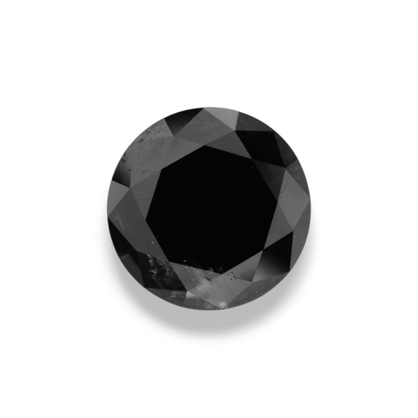 4,08 Karat Natürlicher Schwarzer Runder Diamant GIA