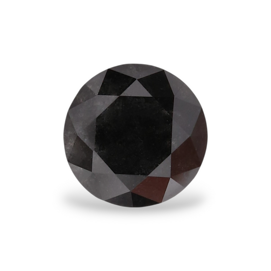 0,61 Karat Natürlicher Schwarzer Runder Diamant GIA