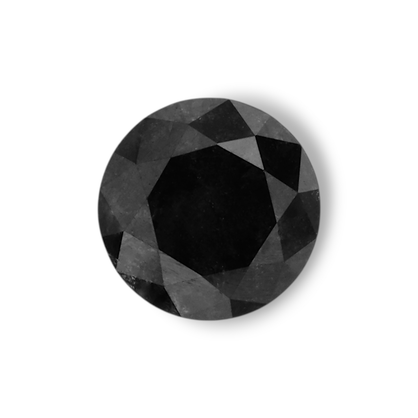 0,79 Karat Natürlicher Schwarzer Runder Diamant GIA
