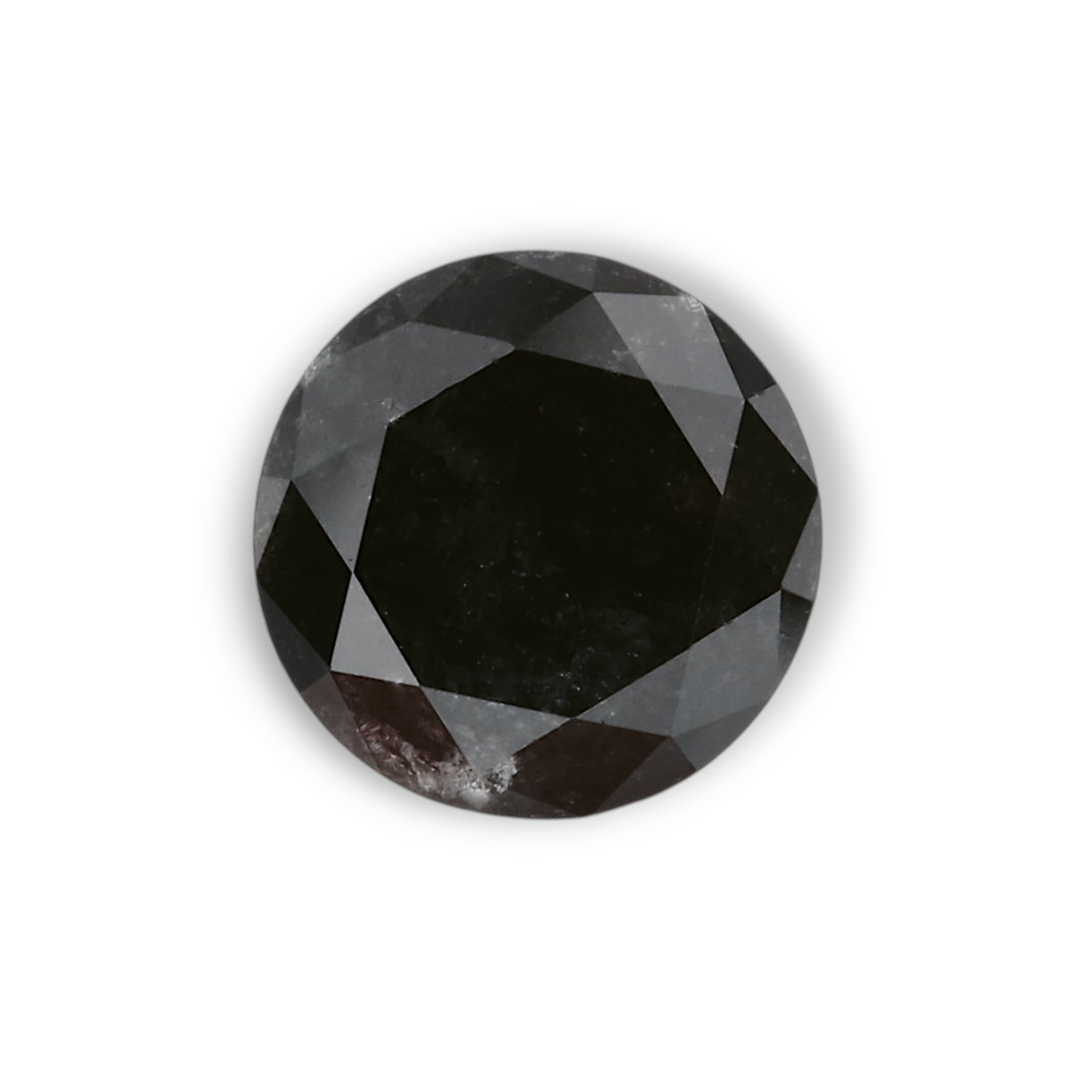 1,03 Karat Natürlicher Schwarzer Runder Diamant GIA
