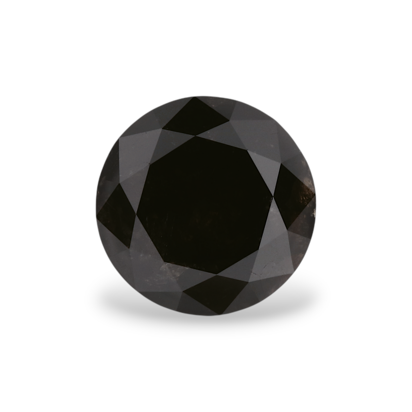 2,21 Karat Natürlicher Schwarzer Runder Diamant GIA
